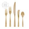 Lucca Faceted Gold Flatware Collection