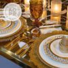 Lucca Faceted Gold Flatware Collection