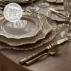 Lucca Faceted Gold Flatware Collection