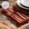 Lucca Faceted Gold Flatware Collection